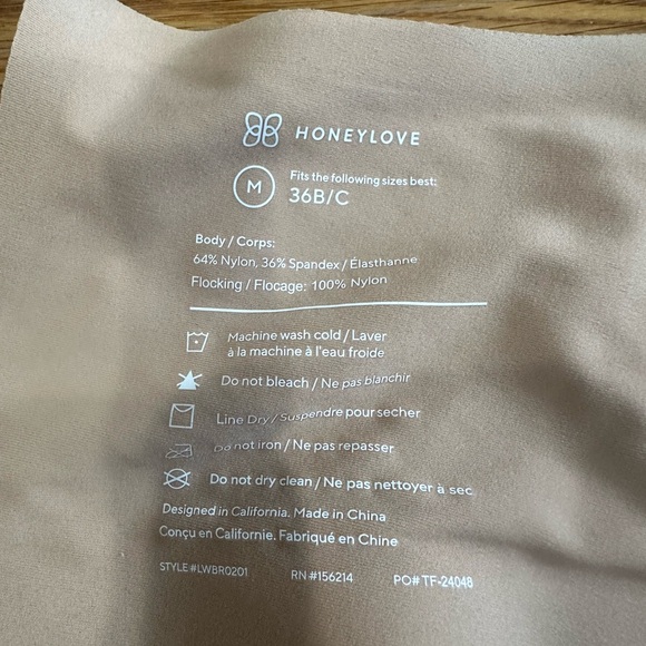 Honeylove Women's Tan Bra Medium 36 b/c - Picture 3 of 9